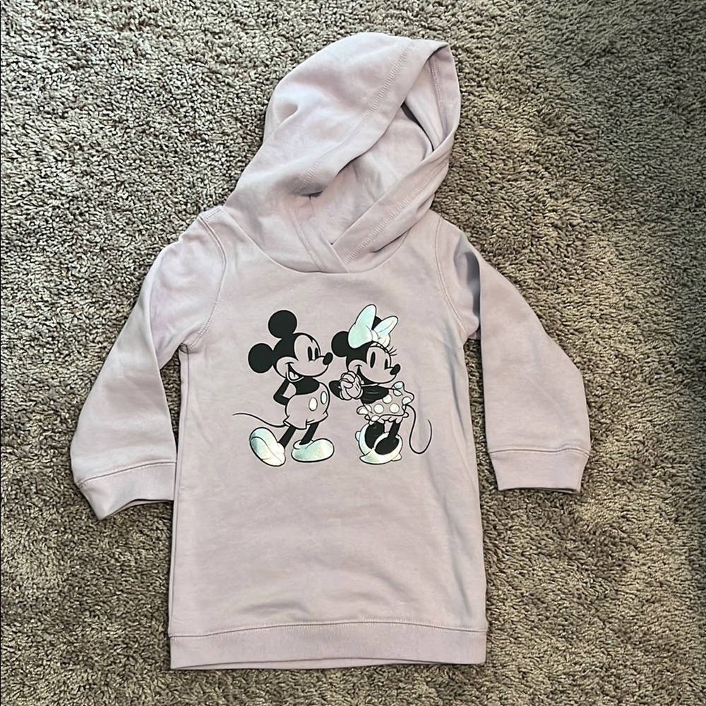 Disney Kids Hoodie with Mickey and Minnie - Purple